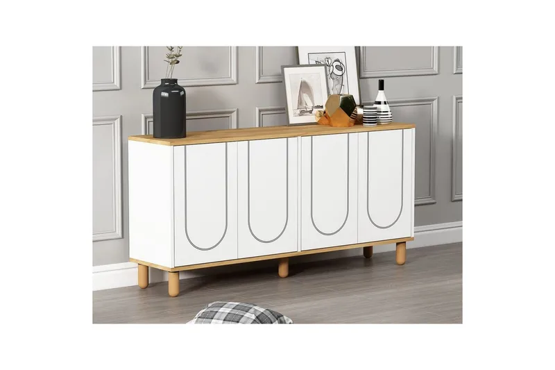 Salven Konsollbord 150 cm - Ek/Vit - Möbler - Vardagsrum - Soffbord & vardagsrumsbord - Avlastningsbord & konsolbord