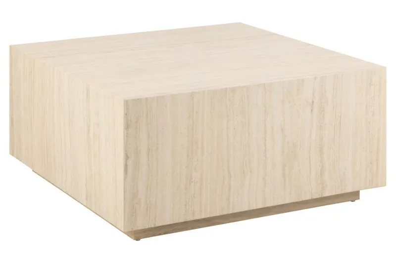 Samon Kvadratiskt Soffbord 90 cm i Sten, Beige