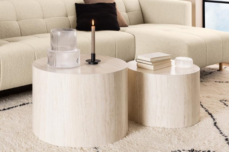 Samon Soffbord 58 cm - Beige - Möbler - Vardagsrum - Soffbord & vardagsrumsbord - Soffbord