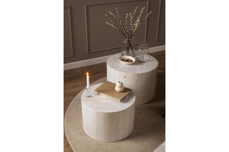Samon Soffbord 58 cm - Beige - Möbler - Vardagsrum - Soffbord & vardagsrumsbord - Satsbord