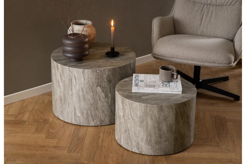 Samon Soffbord 58 cm - Grå - Möbler - Vardagsrum - Soffbord & vardagsrumsbord - Satsbord