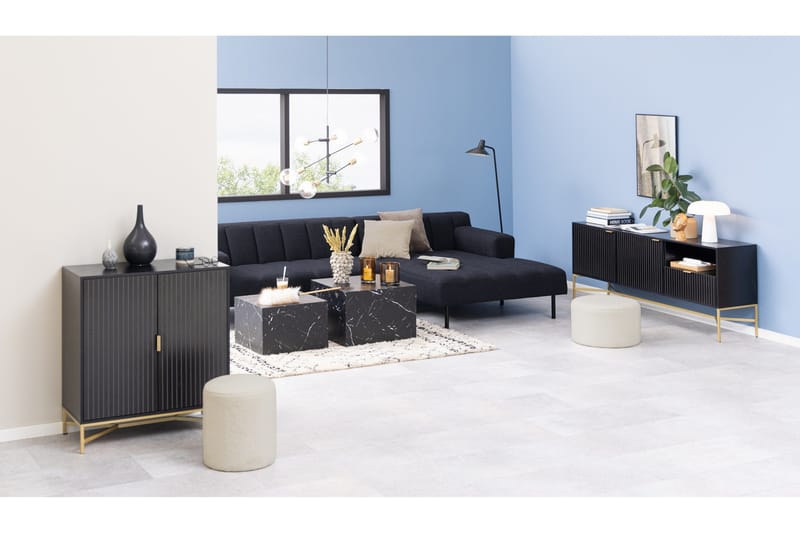 Samon Soffbord 58x58 cm - Svart - Möbler - Vardagsrum - Soffbord & vardagsrumsbord - Satsbord