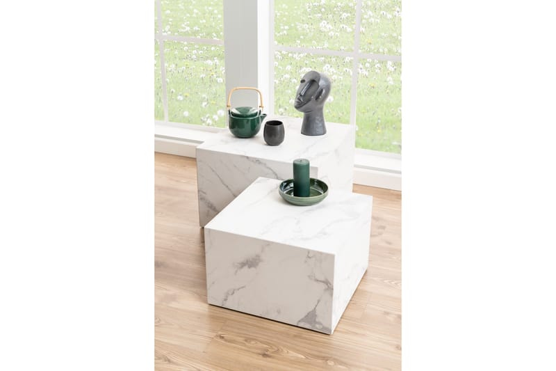 Samon Soffbord 58x58 cm - Vit - Möbler - Vardagsrum - Soffbord & vardagsrumsbord - Satsbord