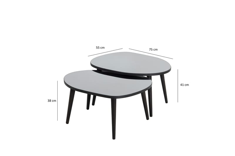 Samtens Satsbord - Svart - Möbler - Vardagsrum - Soffbord & vardagsrumsbord - Satsbord