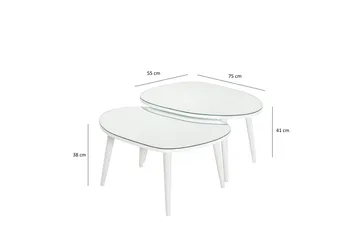 Samtens Satsbord - Vit - Möbler - Vardagsrum - Soffbord & vardagsrumsbord - Satsbord
