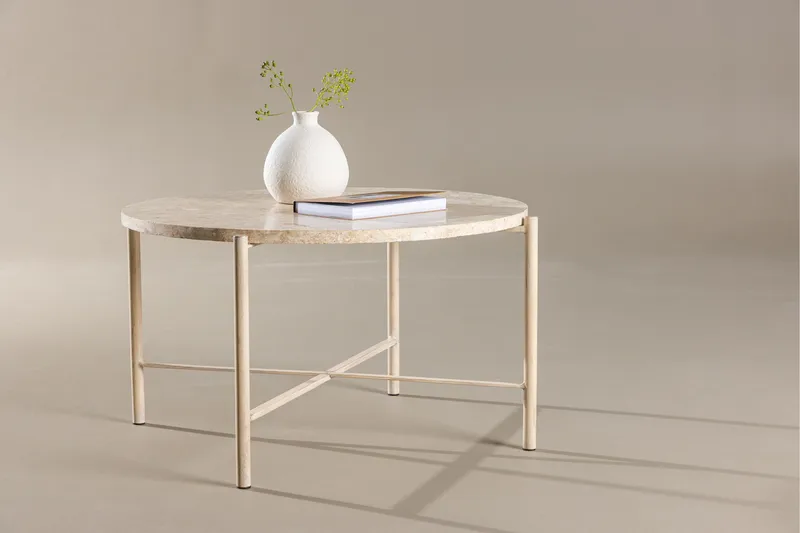 Sandhamn Soffbord 70 cm Rund - Beige - Möbler - Vardagsrum - Soffbord & vardagsrumsbord - Soffbord