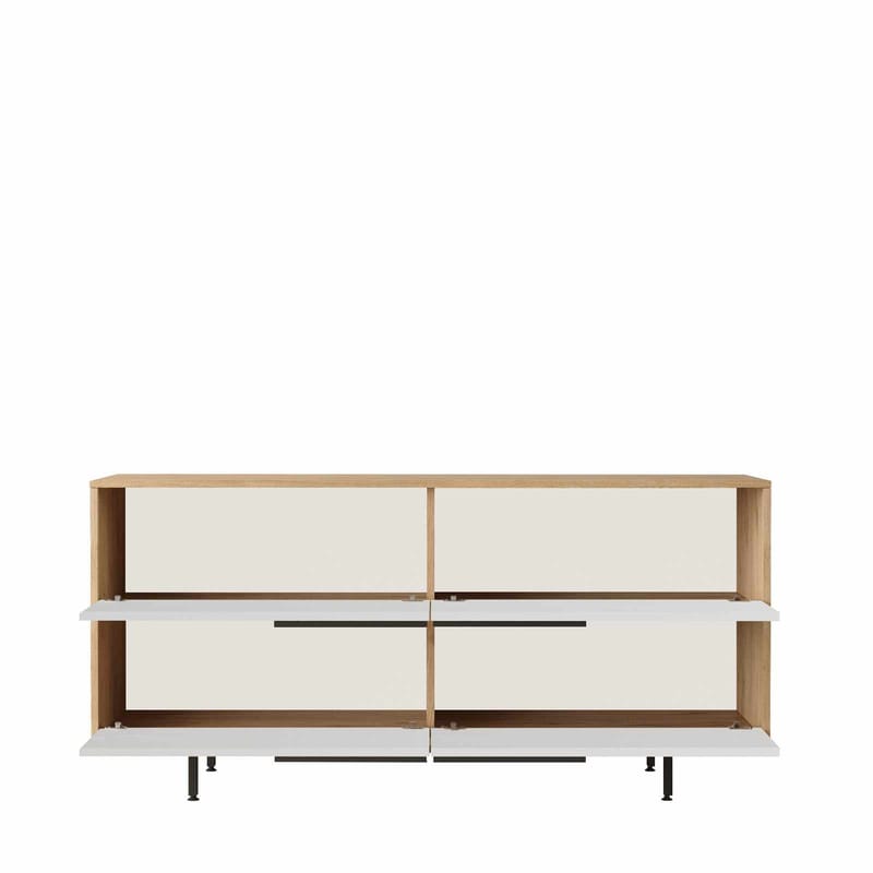Sarnor Konsolbord 160x74,3x44,5 cm - Naturlig och vit - Möbler - Vardagsrum - Soffbord & vardagsrumsbord - Avlastningsbord & konsolbord