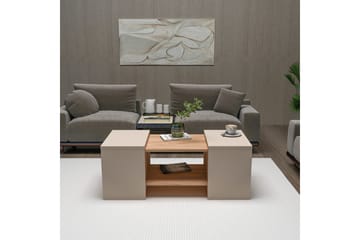 Sarte Soffbord 100x37 cm - Beige/Ljus Brun/Trä - Möbler - Vardagsrum - Soffbord & vardagsrumsbord - Satsbord