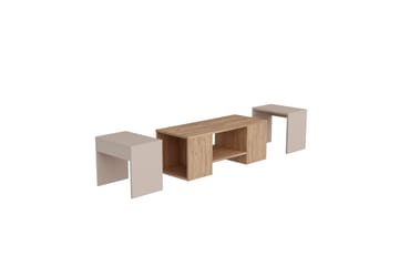 Sarte Soffbord 100x37 cm - Beige/Ljus Brun/Trä - Möbler - Vardagsrum - Soffbord & vardagsrumsbord - Satsbord