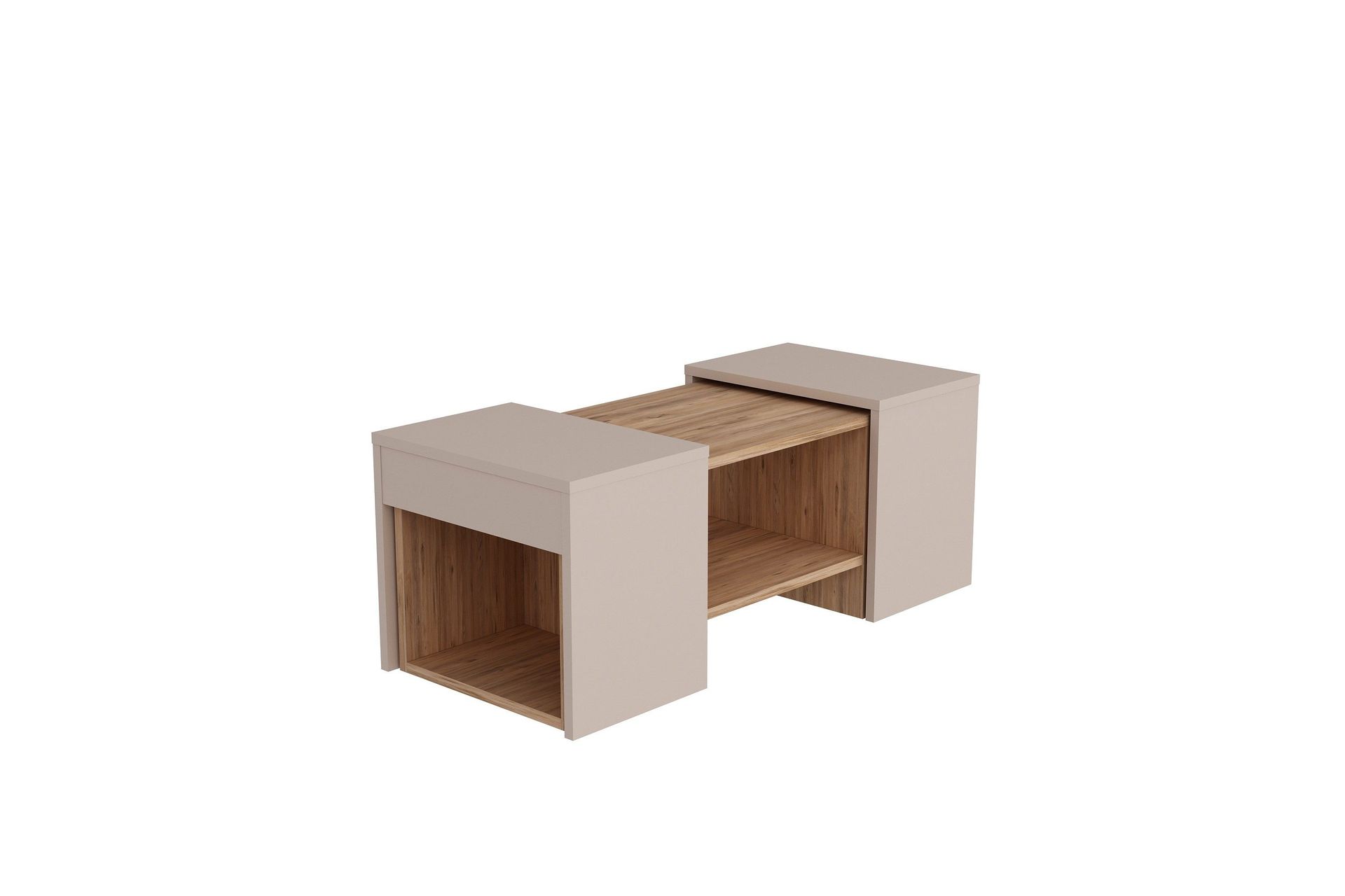 sarte soffbord 100x37 cm - beige/ljus brun/trä