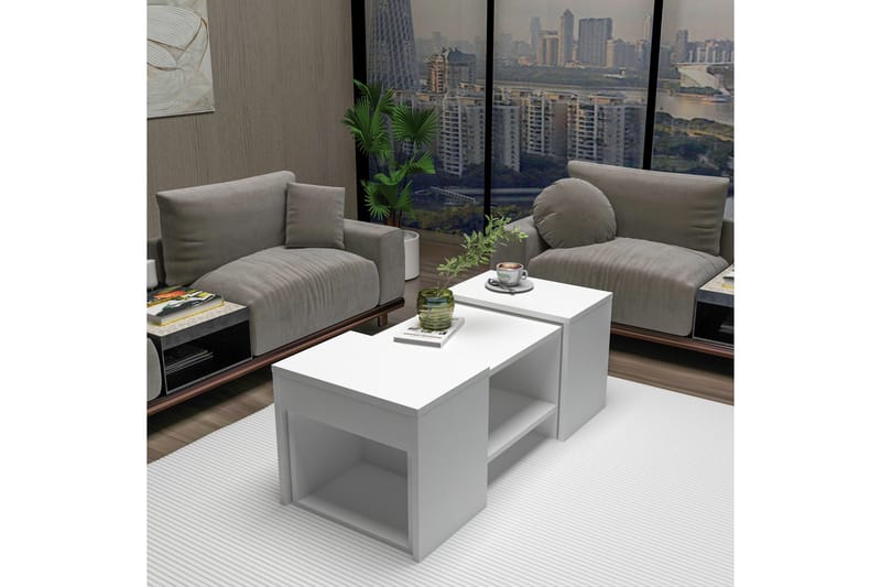 Sarte Soffbord 100x37 cm - Vit - Möbler - Vardagsrum - Soffbord & vardagsrumsbord - Satsbord