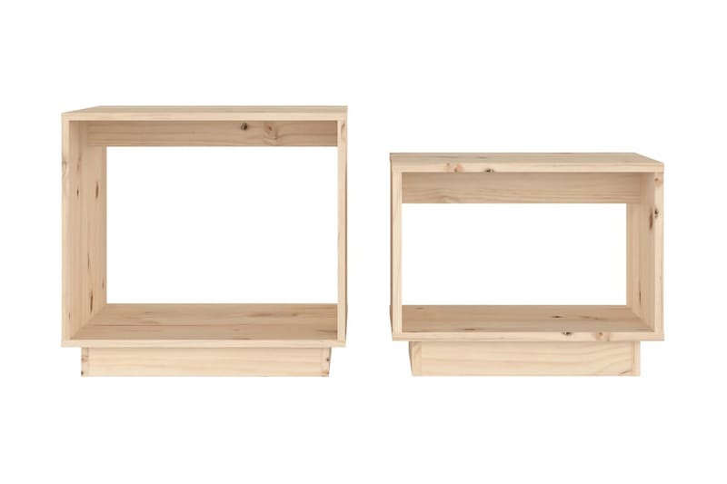 Satsbord 2 st massiv furu - Brun - Möbler - Vardagsrum - Soffbord & vardagsrumsbord - Satsbord