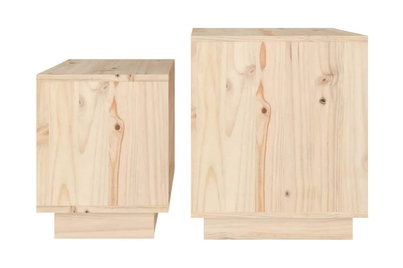 Satsbord 2 st massiv furu - Brun - Möbler - Vardagsrum - Soffbord & vardagsrumsbord - Satsbord