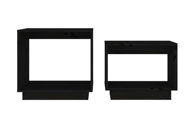 Satsbord 2 st svart massiv furu - Svart - Bord - Satsbord