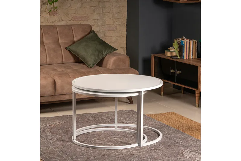 Bazra Satsbord - Vit - Möbler - Vardagsrum - Soffbord & vardagsrumsbord - Satsbord