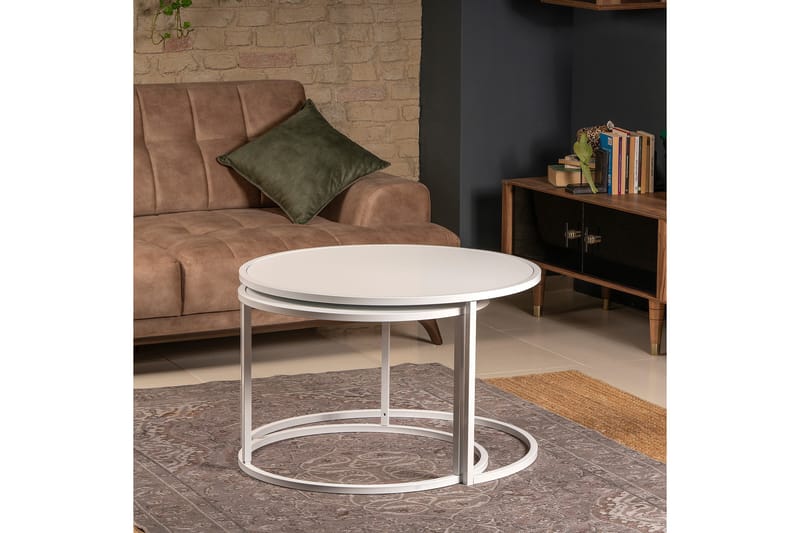 Bazra Satsbord - Vit - Möbler - Vardagsrum - Soffbord & vardagsrumsbord - Satsbord