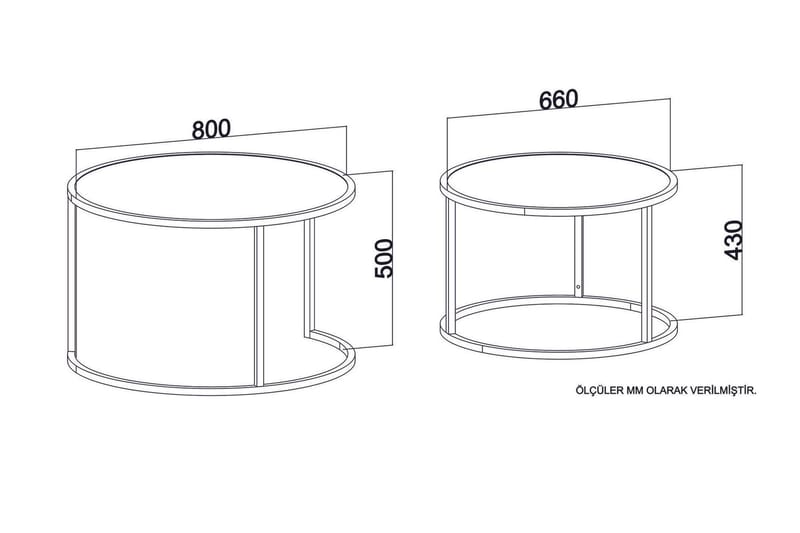Bazra Satsbord - Vit - Möbler - Vardagsrum - Soffbord & vardagsrumsbord - Satsbord