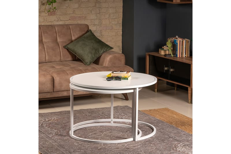 Bazra Satsbord - Vit - Möbler - Vardagsrum - Soffbord & vardagsrumsbord - Satsbord