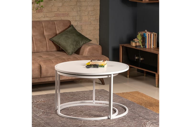 Bazra Satsbord - Vit - Möbler - Vardagsrum - Soffbord & vardagsrumsbord - Satsbord