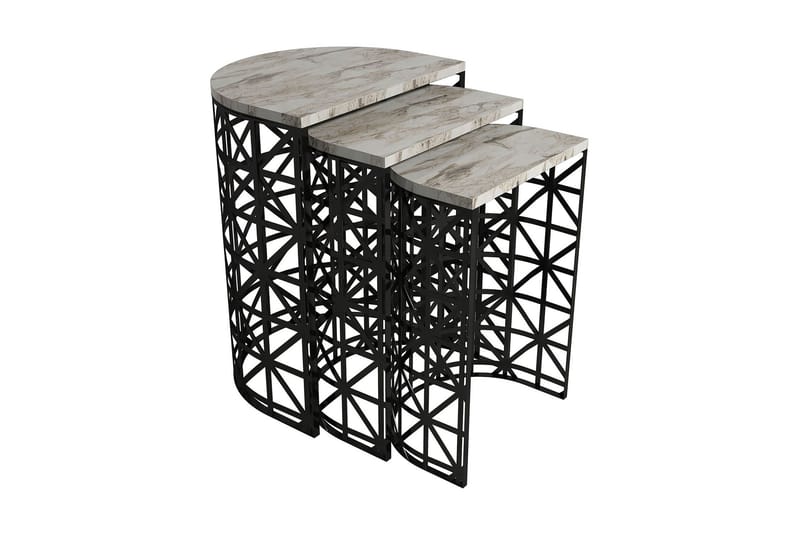BEREL Satsbord 46 cm Vit - Möbler - Vardagsrum - Soffbord & vardagsrumsbord - Satsbord