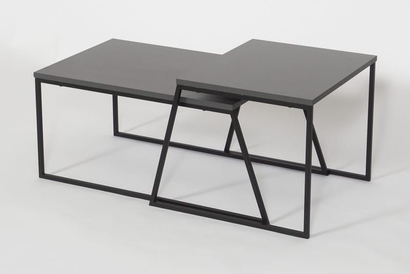 Bodsjö Satsbord 88 cm 2 Bord - Grå/Svart - Möbler - Vardagsrum - Soffbord & vardagsrumsbord - Satsbord