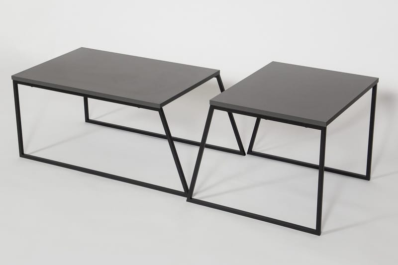 Bodsjö Satsbord 88 cm 2 Bord - Grå/Svart - Möbler - Vardagsrum - Soffbord & vardagsrumsbord - Satsbord
