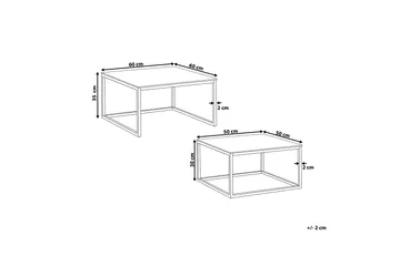 Breasa Satsbord 60 cm Marmormönster - Vit/Silver - Möbler - Vardagsrum - Soffbord & vardagsrumsbord - Satsbord