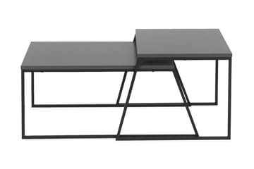 ELDGARNSÖ Satsbord 88 cm 2 Bord Grå/Svart