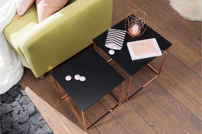 HALLSTEAD Satsbord 2-pack 48 cm Koppar|Svart - Möbler - Vardagsrum - Soffbord & vardagsrumsbord - Satsbord