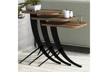 Hovdane Satsbord 45 cm 3 Bord - Mörkbrun - Möbler - Vardagsrum - Soffbord & vardagsrumsbord - Satsbord