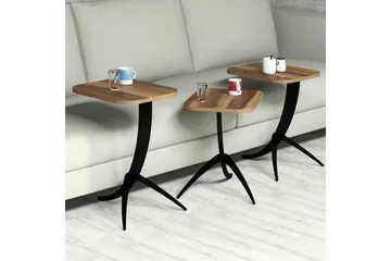 Hovdane Satsbord 45 cm 3 Bord - Mörkbrun - Möbler - Vardagsrum - Soffbord & vardagsrumsbord - Satsbord