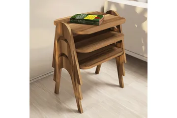 Hovdane Satsbord 49 cm 3 Bord - Brun - Möbler - Vardagsrum - Soffbord & vardagsrumsbord - Satsbord
