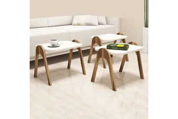 Hovdane Satsbord 49 cm 3 Bord - Vit - Möbler - Vardagsrum - Soffbord & vardagsrumsbord - Satsbord