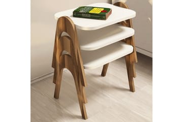 Hovdane Satsbord 49 cm 3 Bord - Vit - Möbler - Vardagsrum - Soffbord & vardagsrumsbord - Satsbord