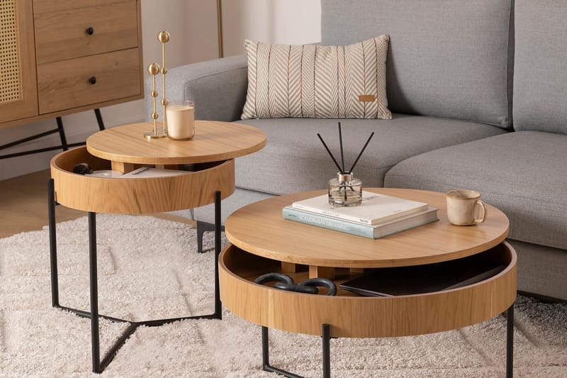 Islo Satsbord - Svart - Möbler - Vardagsrum - Soffbord & vardagsrumsbord - Satsbord