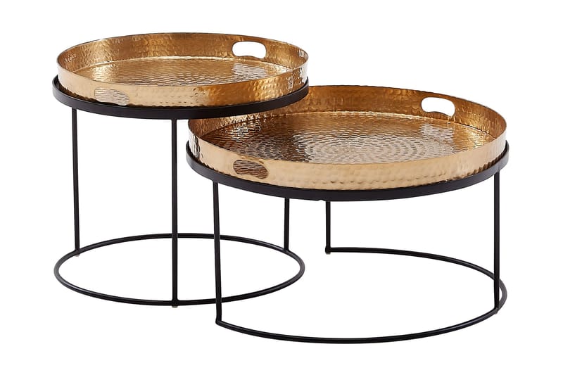 KACHOUR Satsbord 46 cm Rund Guld - Möbler - Vardagsrum - Soffbord & vardagsrumsbord - Satsbord