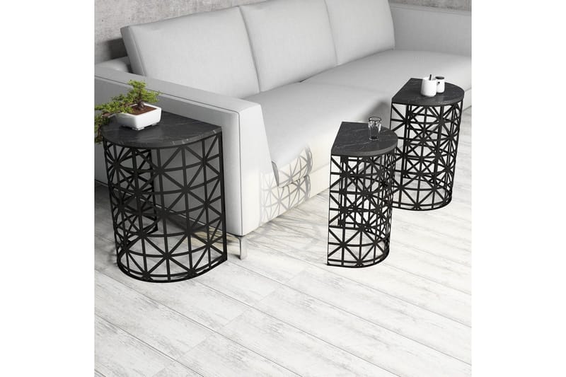 Koraleigh Satsbord 46 cm - Svart - Möbler - Vardagsrum - Soffbord & vardagsrumsbord - Satsbord