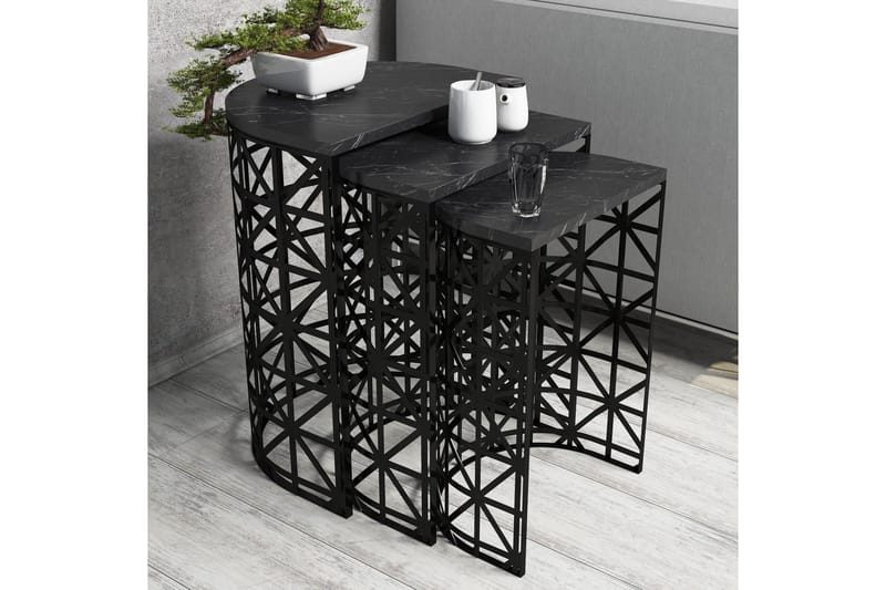 Koraleigh Satsbord 46 cm - Svart - Möbler - Vardagsrum - Soffbord & vardagsrumsbord - Satsbord