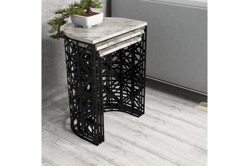 Koraleigh Satsbord 46 cm - Vit - Möbler - Vardagsrum - Soffbord & vardagsrumsbord - Satsbord