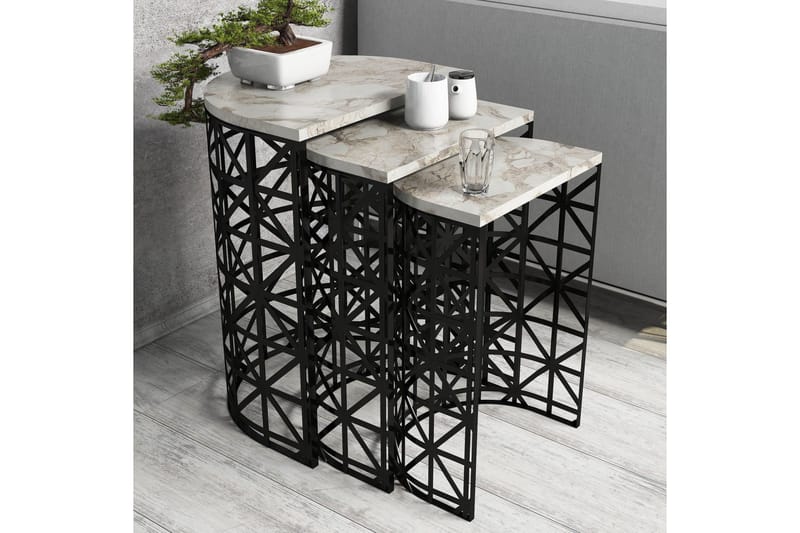 Koraleigh Satsbord 46 cm - Vit - Möbler - Vardagsrum - Soffbord & vardagsrumsbord - Satsbord