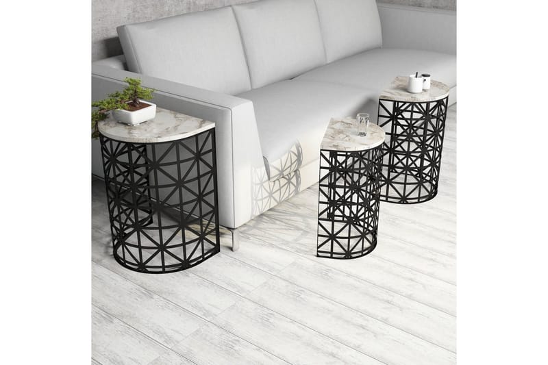 Koraleigh Satsbord 46 cm - Vit - Möbler - Vardagsrum - Soffbord & vardagsrumsbord - Satsbord