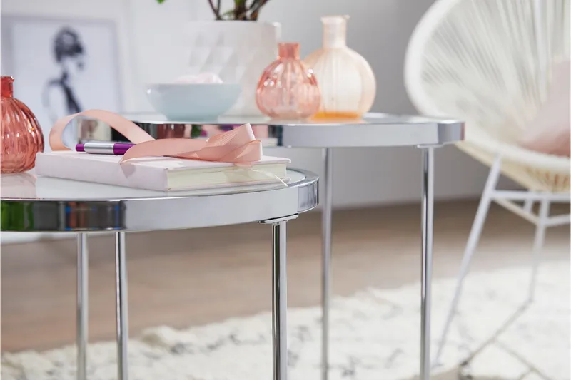 Krecker Satsbord 50 cm - Vit - Möbler - Vardagsrum - Soffbord & vardagsrumsbord - Satsbord