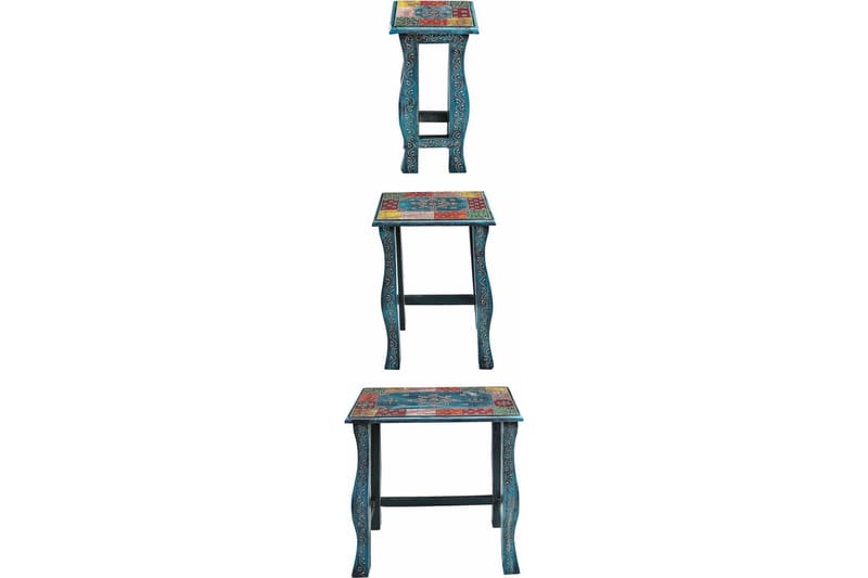 Lasarte Satsbord 56 cm - Blå - Möbler - Vardagsrum - Soffbord & vardagsrumsbord - Satsbord