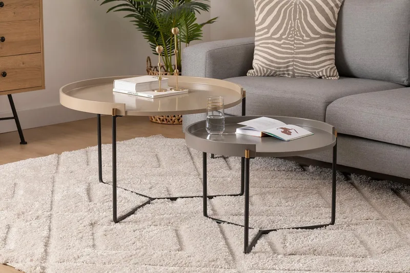 Manisha Satsbord - Beige - Möbler - Vardagsrum - Soffbord & vardagsrumsbord - Satsbord