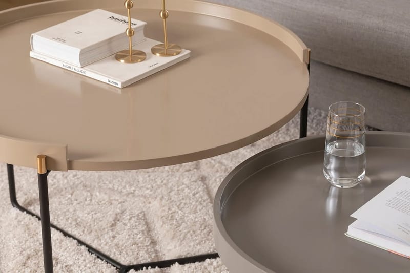 Manisha Satsbord - Beige - Möbler - Vardagsrum - Soffbord & vardagsrumsbord - Satsbord