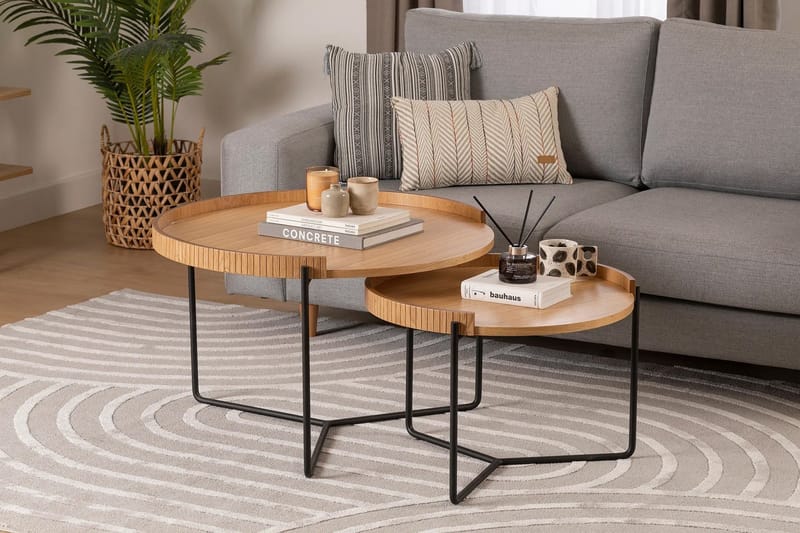 Manisha Satsbord - Natural - Möbler - Vardagsrum - Soffbord & vardagsrumsbord - Satsbord