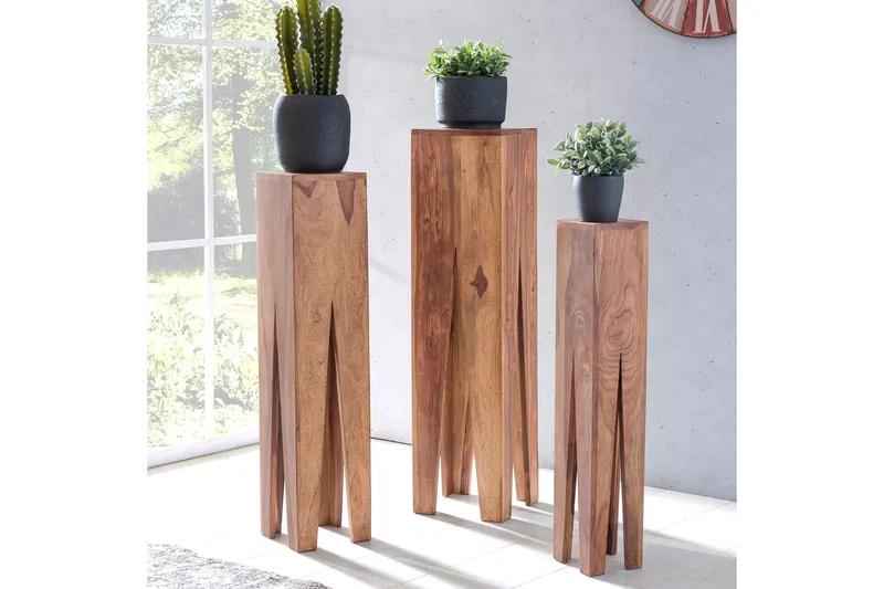 Monseratt Satsbord 3-pack, Trä/natur