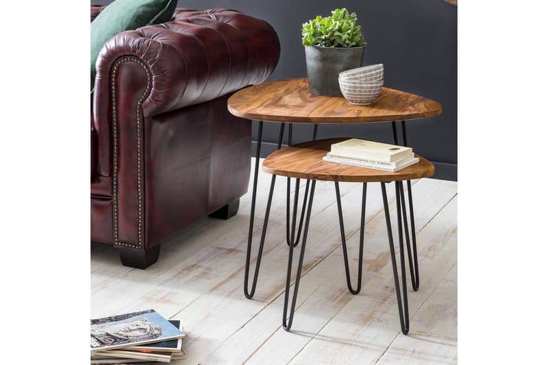 Portuondo Satsbord 2-pack 60 cm - Trä/natur - Möbler - Vardagsrum - Soffbord & vardagsrumsbord - Satsbord