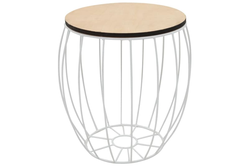 Soffbord 3 st poppelplywood järn - Vit - Möbler - Vardagsrum - Soffbord & vardagsrumsbord - Satsbord