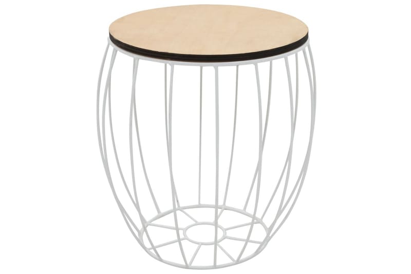Soffbord 3 st poppelplywood järn - Vit - Möbler - Vardagsrum - Soffbord & vardagsrumsbord - Satsbord